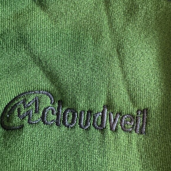 Cloudveil Pullover Mens Large Green Half Zipper Polartec Stretch Outdoor Hiking - Picture 3 of 16